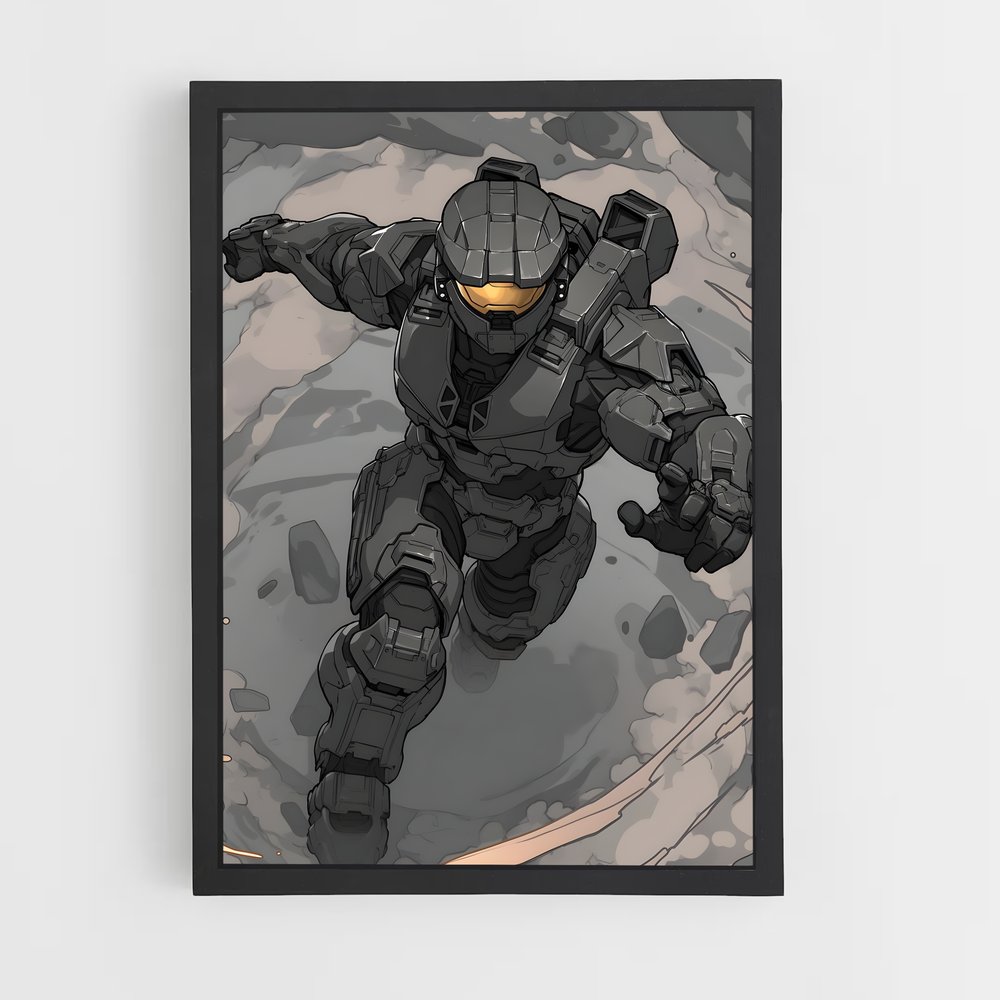 Poster Circulaire Master Chief – affiche Halo (vue 2)